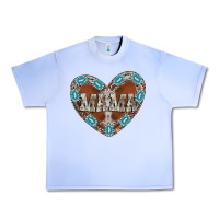 Grape Ice mama heart cowhide Urban Heavy Tee - CowhideDigitalArt