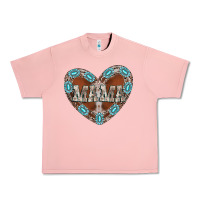Salmon mama heart cowhide Urban Heavy Tee - CowhideDigitalArt