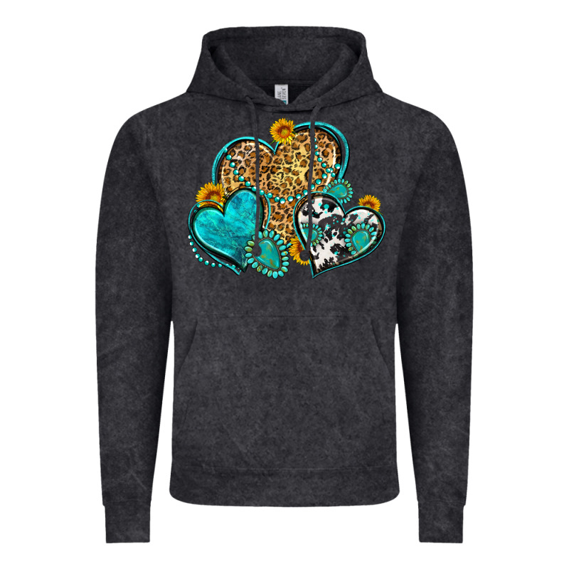 Western Turquoise Hearts Vintage Hoodie by Zillion Design Studio | Teevron