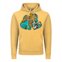 Vintage Mustard western turquoise hearts Vintage Hoodie - Zillion Design Studio