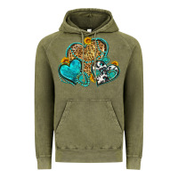 Vintage Olive western turquoise hearts Vintage Hoodie - Zillion Design Studio