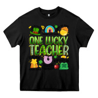 Black one lucky teacher lucky charm Heavy Core Tee - Artiststas