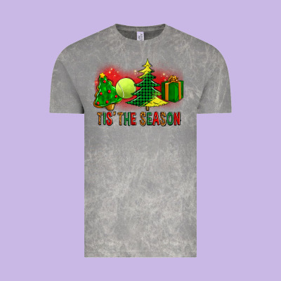 Tis The Season Christmas With Tennis Ball And Tree Cookie Vintage Tee Designed By Fadigitalartstudio