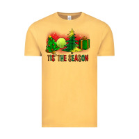 Vintage Mustard tis the season christmas with tennis ball and tree cookie Vintage Tee - FaDigitalArtStudio