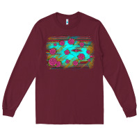 Burgundy gemstone serape glitter background Long Sleeve Tee - JahusDesignShop