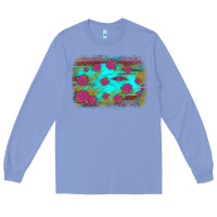 Colony Blue gemstone serape glitter background Long Sleeve Tee - JahusDesignShop
