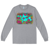 Heather Grey gemstone serape glitter background Long Sleeve Tee - JahusDesignShop