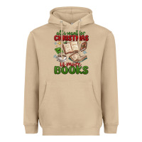 Mushroom all i want for christmas is more books Heavyweight Hoodie - MaliasSmallBusiness