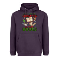 Plum all i want for christmas is more books Heavyweight Hoodie - MaliasSmallBusiness
