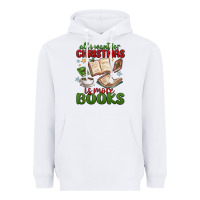 White all i want for christmas is more books Heavyweight Hoodie - MaliasSmallBusiness