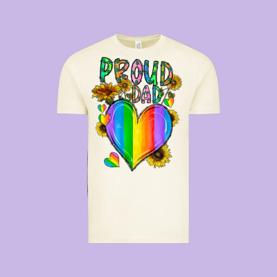 Proud Dad Love Vintage Tee Designed By Cowhidedigitalart