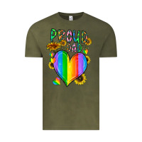 Vintage Olive proud dad love Vintage Tee - CowhideDigitalArt