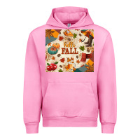 Fuchsia Pink Hello Fall Urban Hoodie - texasbilliewilder