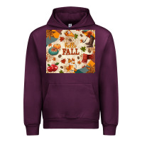 Mauve Wine Hello Fall Urban Hoodie - texasbilliewilder