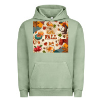 Pigment Oil Green Hello Fall Urban Hoodie - texasbilliewilder