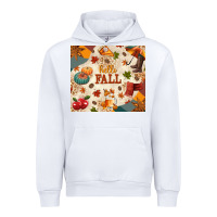 White Hello Fall Urban Hoodie - texasbilliewilder