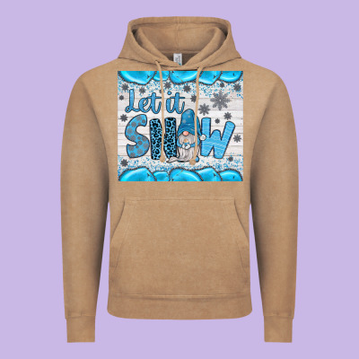 Let It Snow Vintage Hoodie Designed By Jahusdesignshop