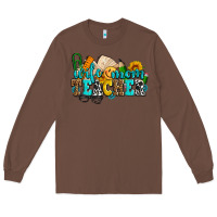 Chestnut wife mom teacher with sunflowers Long Sleeve Tee - AdoDesignShop