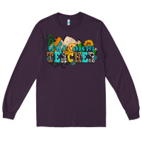 Plum wife mom teacher with sunflowers Long Sleeve Tee - AdoDesignShop