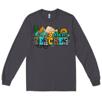 Smoke wife mom teacher with sunflowers Long Sleeve Tee - AdoDesignShop