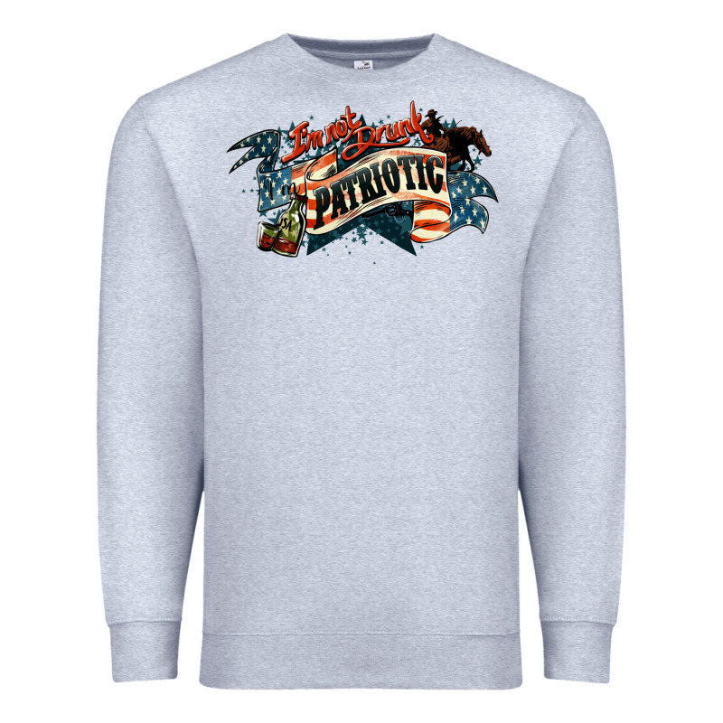 Patriotic Drunk America Premium Sweatshirt by NancyCooperArtShop | Teevron