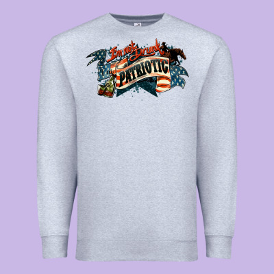 Patriotic Drunk America Premium Sweatshirt Designed By Nancycooperartshop