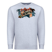 Heather Grey patriotic drunk america Premium Sweatshirt - NancyCooperArtShop