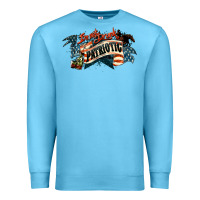 Ocean Blue patriotic drunk america Premium Sweatshirt - NancyCooperArtShop