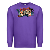 Purple patriotic drunk america Premium Sweatshirt - NancyCooperArtShop