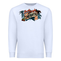 White patriotic drunk america Premium Sweatshirt - NancyCooperArtShop