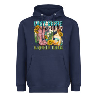 Navy last night we let the liquar talk Heavyweight Hoodie - NancyCooperArtShop