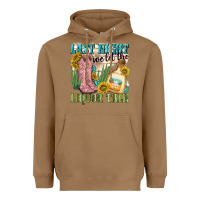 Toasted Coconut last night we let the liquar talk Heavyweight Hoodie - NancyCooperArtShop