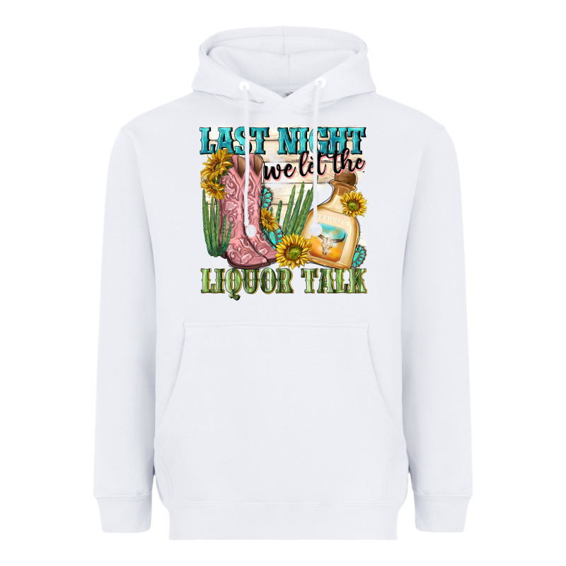 Last Night We Let The Liquar Talk Heavyweight Hoodie by NancyCooperArtShop | Teevron