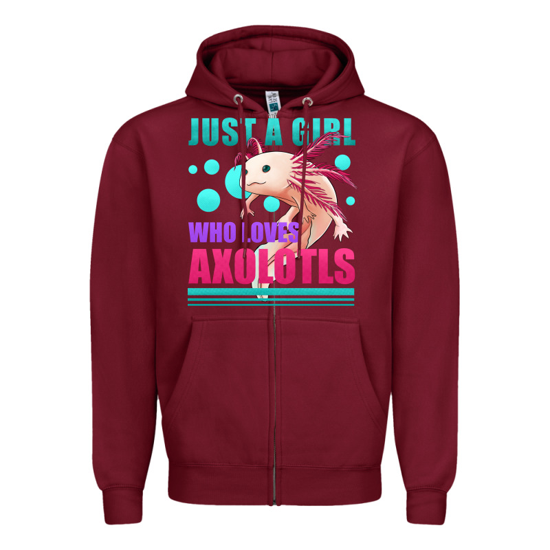 Just A Girl Who Loves Axolotls Zipper Hoodie by Jasminsmagicworld | Teevron