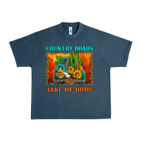 Midnight Navy country roads take me home Urban Heavy Tee - HRA Design Shop