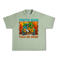 Oil Green country roads take me home Urban Heavy Tee - HRA Design Shop
