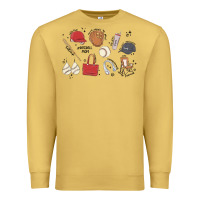 Antique Gold baseball mom Premium Sweatshirt - MaliasSmallBusiness