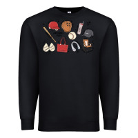 Black baseball mom Premium Sweatshirt - MaliasSmallBusiness