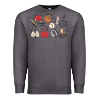 Charcoal Heather baseball mom Premium Sweatshirt - MaliasSmallBusiness