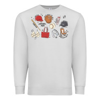 Dove Grey baseball mom Premium Sweatshirt - MaliasSmallBusiness