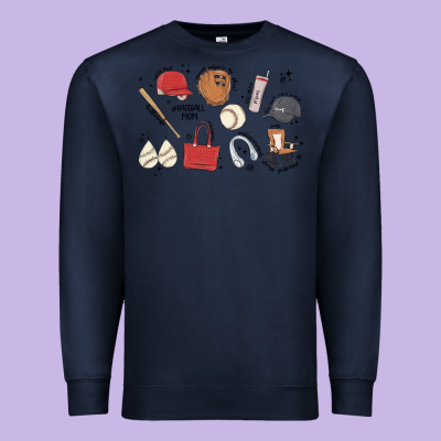 Baseball Mom Premium Sweatshirt Designed By Maliassmallbusiness