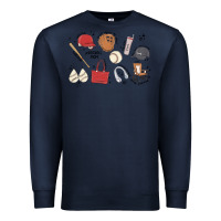 Navy baseball mom Premium Sweatshirt - MaliasSmallBusiness