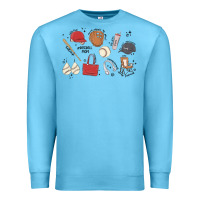 Ocean Blue baseball mom Premium Sweatshirt - MaliasSmallBusiness