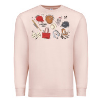 Pale Pink baseball mom Premium Sweatshirt - MaliasSmallBusiness