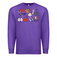 Purple baseball mom Premium Sweatshirt - MaliasSmallBusiness