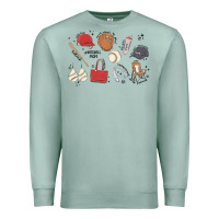 Seafoam baseball mom Premium Sweatshirt - MaliasSmallBusiness