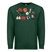 Sports Green baseball mom Premium Sweatshirt - MaliasSmallBusiness
