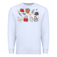 White baseball mom Premium Sweatshirt - MaliasSmallBusiness