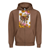 Chestnut Western Cute Baby Deer Fawn Zipper Hoodie - LillyAllenDesigns
