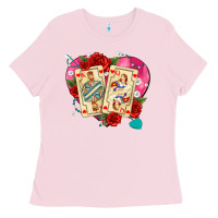 Playing Cards Roses And Pearls Ladies Tee | Teevron